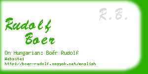 rudolf boer business card