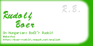 rudolf boer business card